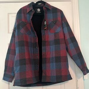 Fleece flannel jacket size M